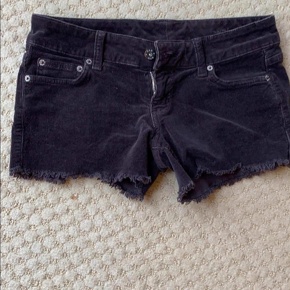 Car Mar charcoal grey corduroy cutoff shorts, 26